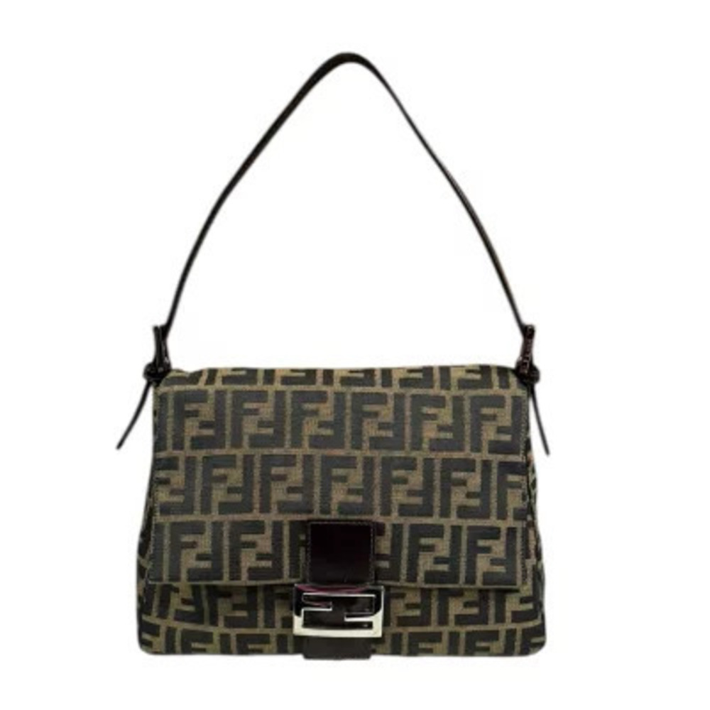Fendi Mamma Bucket Zucca Shoulder Bag Canvas Brown